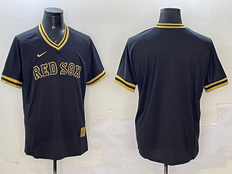 Men Boston Red Sox Blank Black Gold Game 2025 Nike MLB Jersey style 1